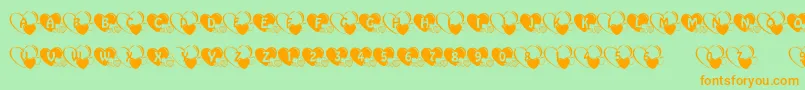 LiebMutterlein Font – Orange Fonts on Green Background