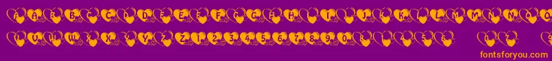 LiebMutterlein Font – Orange Fonts on Purple Background