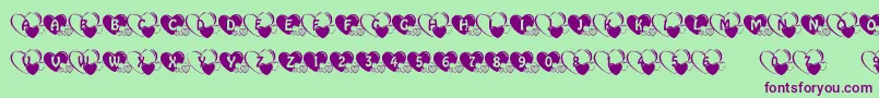 LiebMutterlein Font – Purple Fonts on Green Background