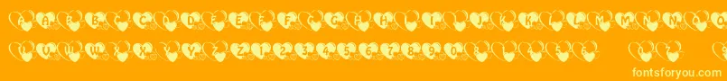 LiebMutterlein Font – Yellow Fonts on Orange Background