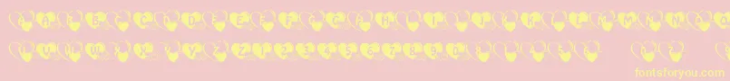 LiebMutterlein Font – Yellow Fonts on Pink Background
