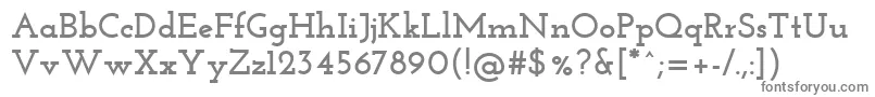 JosefinSlabBold-fontti – harmaat kirjasimet valkoisella taustalla