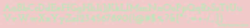 JosefinSlabBold Font – Green Fonts on Pink Background