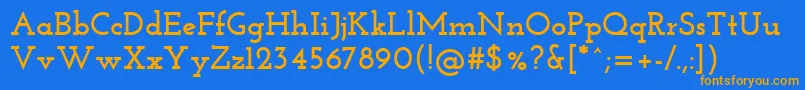 JosefinSlabBold Font – Orange Fonts on Blue Background