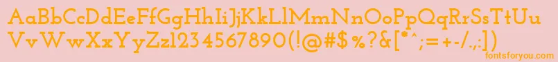 JosefinSlabBold Font – Orange Fonts on Pink Background