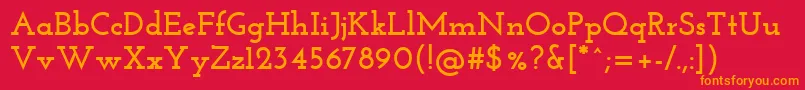 JosefinSlabBold Font – Orange Fonts on Red Background