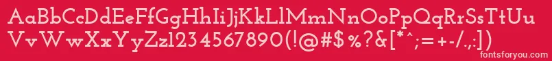JosefinSlabBold Font – Pink Fonts on Red Background