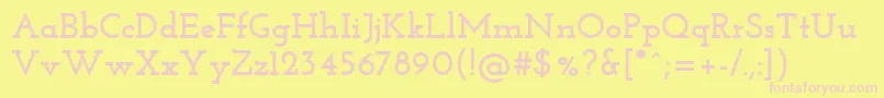 JosefinSlabBold Font – Pink Fonts on Yellow Background
