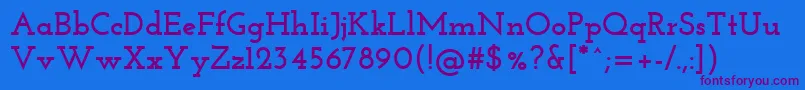 JosefinSlabBold Font – Purple Fonts on Blue Background