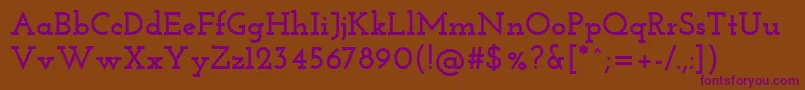 JosefinSlabBold Font – Purple Fonts on Brown Background
