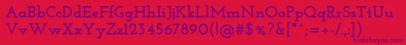 JosefinSlabBold Font – Purple Fonts on Red Background