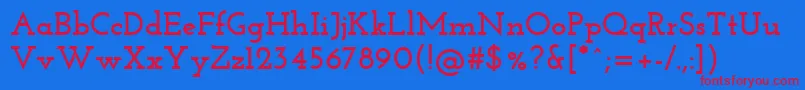 JosefinSlabBold Font – Red Fonts on Blue Background