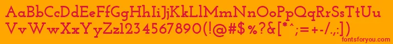 JosefinSlabBold Font – Red Fonts on Orange Background