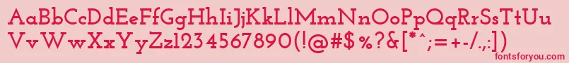 JosefinSlabBold Font – Red Fonts on Pink Background