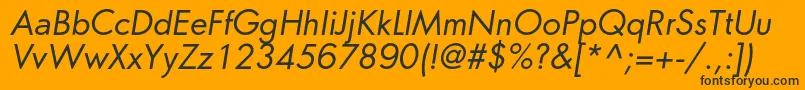 OrenburgcItalic Font – Black Fonts on Orange Background