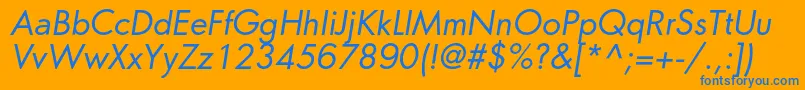 OrenburgcItalic Font – Blue Fonts on Orange Background