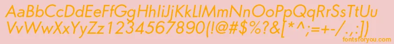 OrenburgcItalic Font – Orange Fonts on Pink Background