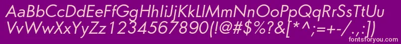 OrenburgcItalic Font – Pink Fonts on Purple Background