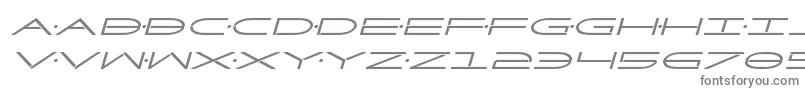 フォントFactorboldital – 白い背景に灰色の文字