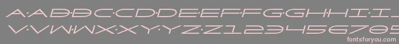 フォントFactorboldital – 灰色の背景にピンクのフォント