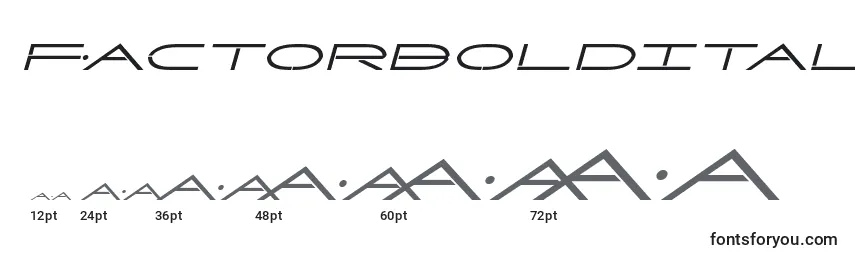 Factorboldital Font Sizes