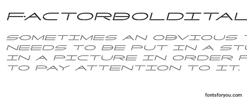 Review of the Factorboldital Font