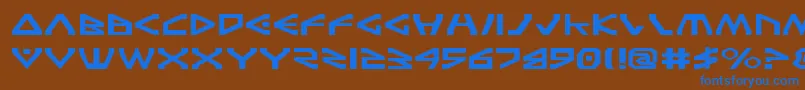 TerraFirmaExpanded Font – Blue Fonts on Brown Background