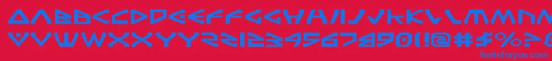 TerraFirmaExpanded Font – Blue Fonts on Red Background