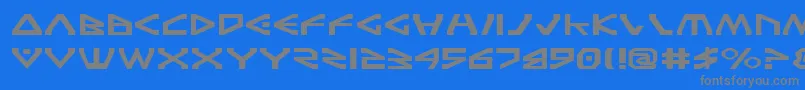 TerraFirmaExpanded Font – Gray Fonts on Blue Background