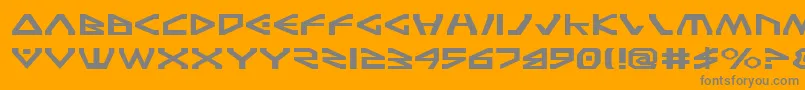 TerraFirmaExpanded-fontti – harmaat kirjasimet oranssilla taustalla