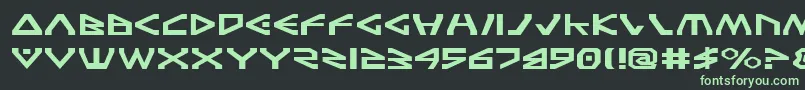 TerraFirmaExpanded-fontti – vihreät fontit mustalla taustalla