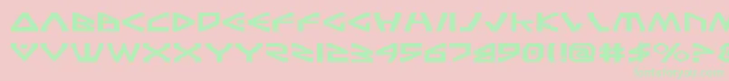 TerraFirmaExpanded Font – Green Fonts on Pink Background