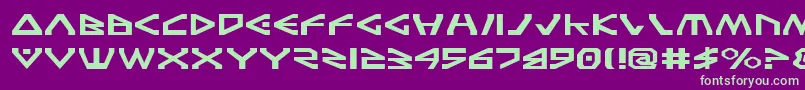 TerraFirmaExpanded Font – Green Fonts on Purple Background