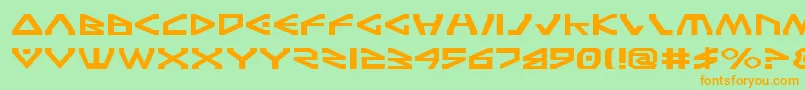 TerraFirmaExpanded Font – Orange Fonts on Green Background