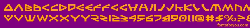 TerraFirmaExpanded Font – Orange Fonts on Purple Background