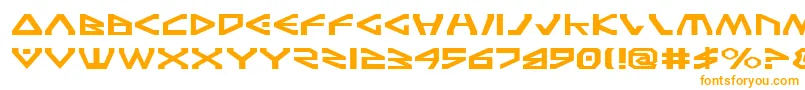 Fonte TerraFirmaExpanded – fontes laranjas em um fundo branco