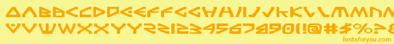 TerraFirmaExpanded Font – Orange Fonts on Yellow Background