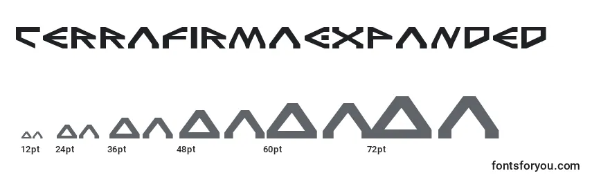 Размеры шрифта TerraFirmaExpanded