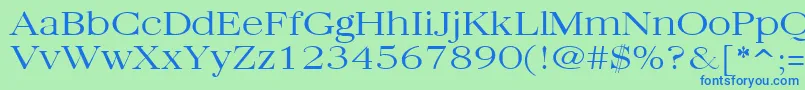 Quantasbroadlight ffy Font – Blue Fonts on Green Background
