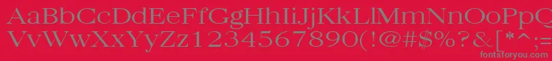 Quantasbroadlight ffy-Schriftart – Graue Schriften auf rotem Hintergrund