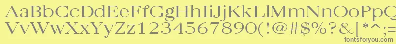 Quantasbroadlight ffy-fontti – harmaat kirjasimet keltaisella taustalla