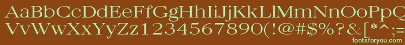 Шрифт Quantasbroadlight ffy – зелёные шрифты на коричневом фоне