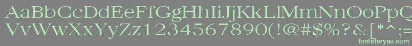 Quantasbroadlight ffy Font – Green Fonts on Gray Background