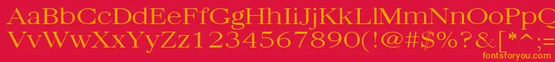 Quantasbroadlight ffy Font – Orange Fonts on Red Background