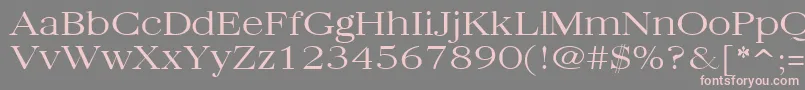 Quantasbroadlight ffy Font – Pink Fonts on Gray Background