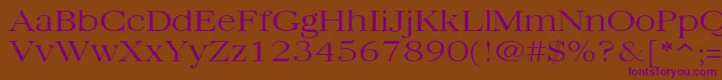 Quantasbroadlight ffy Font – Purple Fonts on Brown Background