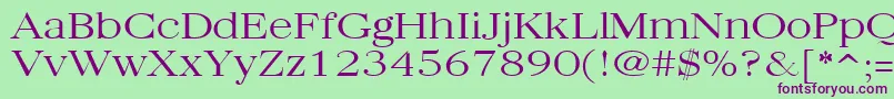 Quantasbroadlight ffy Font – Purple Fonts on Green Background