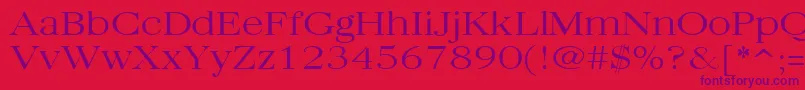 Quantasbroadlight ffy Font – Purple Fonts on Red Background
