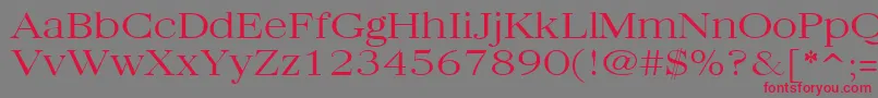 Quantasbroadlight ffy Font – Red Fonts on Gray Background