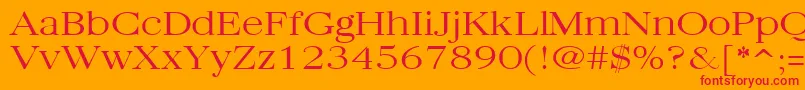Quantasbroadlight ffy Font – Red Fonts on Orange Background